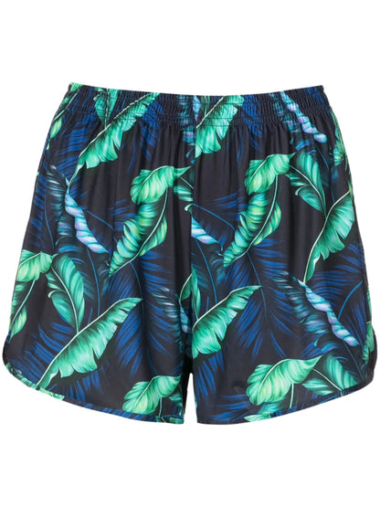 Lee Leaf-Print Mini Shorts