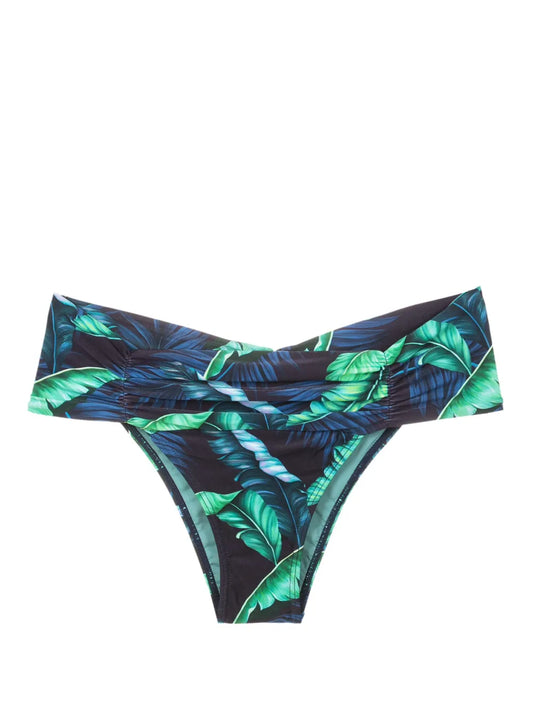 Jasper Leaf-Print Bikini Bottoms