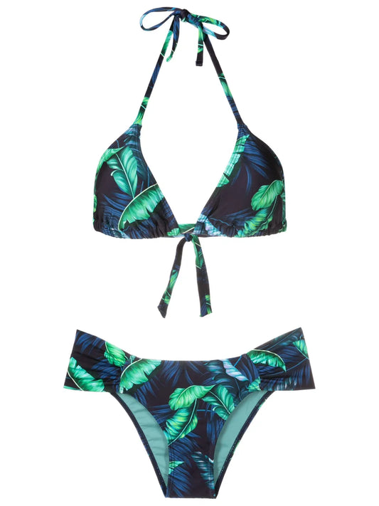 Vicky Leaf-Print Bikini