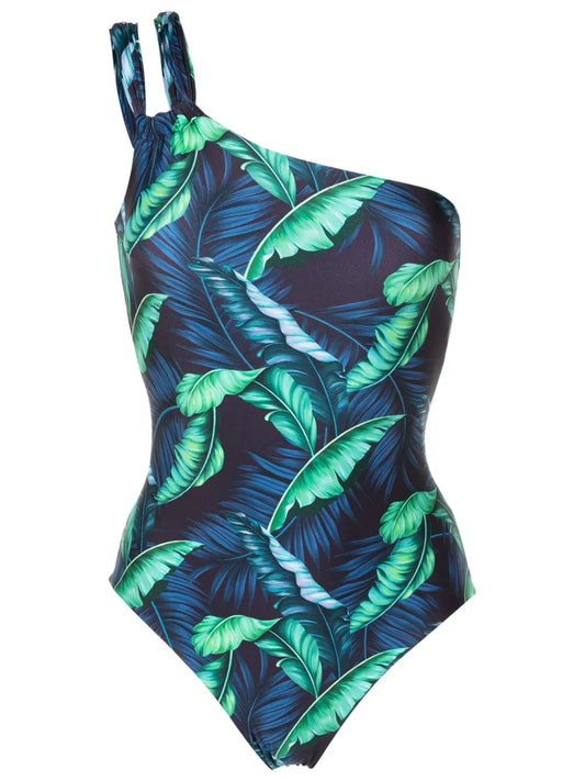Miusha Leaf-Print Swimsuit
