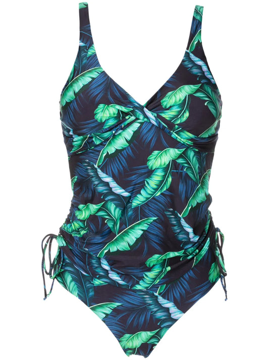 Bruma Twisted Leaf-Print Tankini