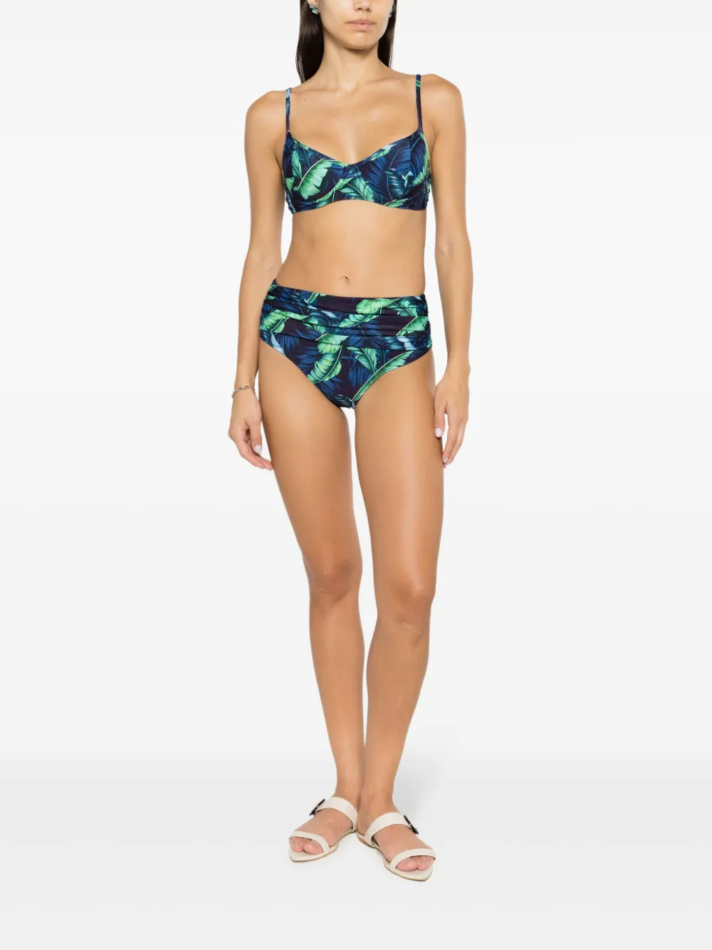 Liliane Leaf-Print Bikini