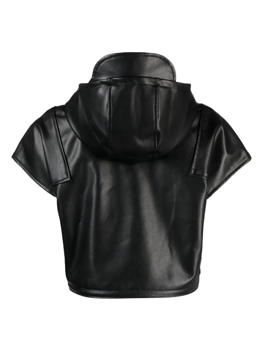 Straight Seams Hooded Cropped Jacket