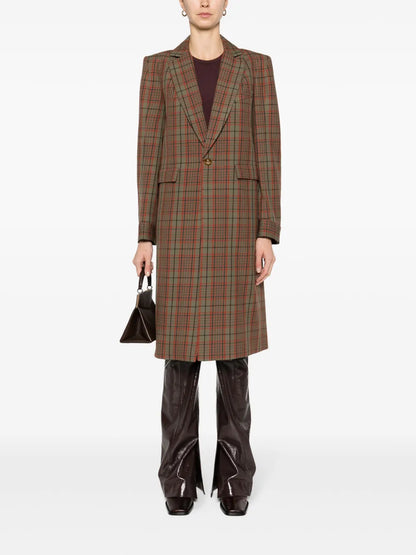 Alien Check-Pattern Coat