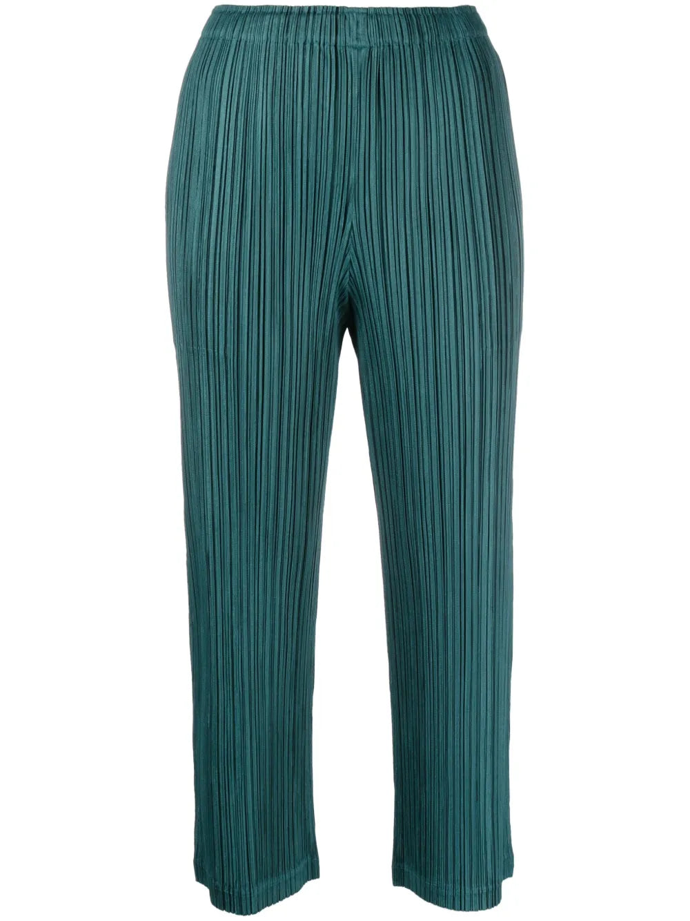 Fully-Pleated Cropped Trousers