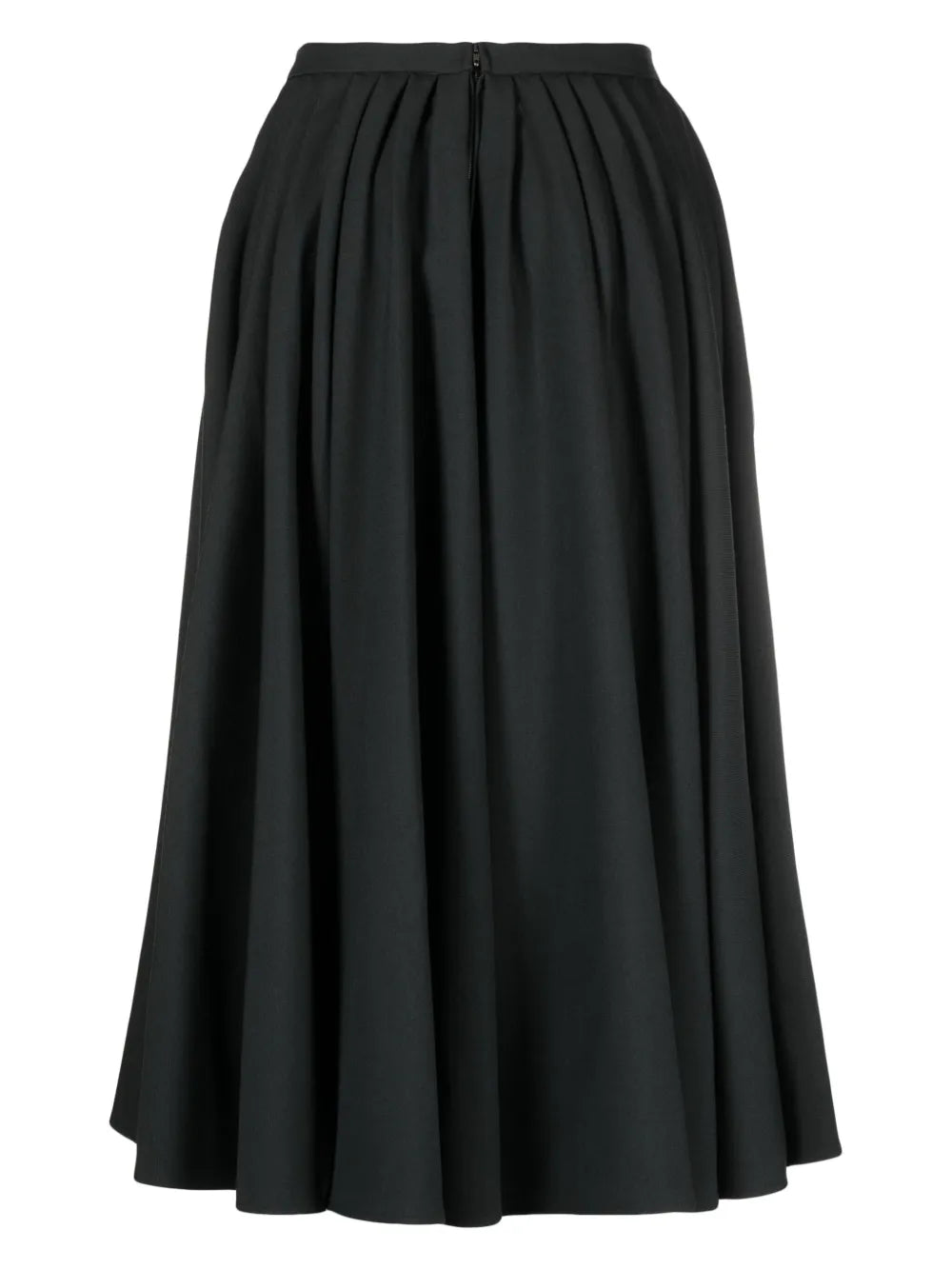 Pleated Full Wool Skirt