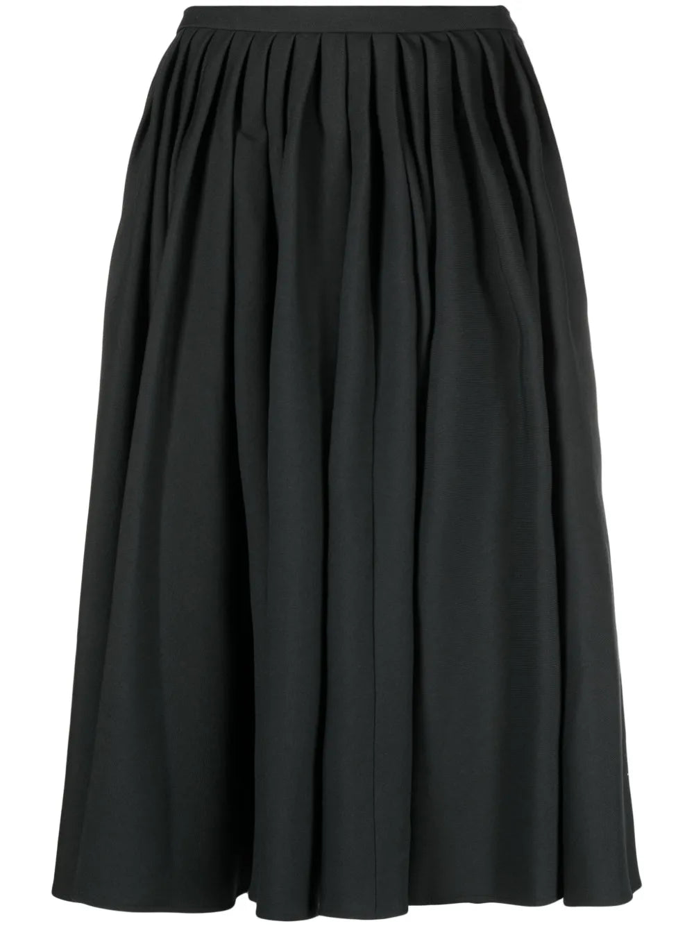 Pleated Full Wool Skirt