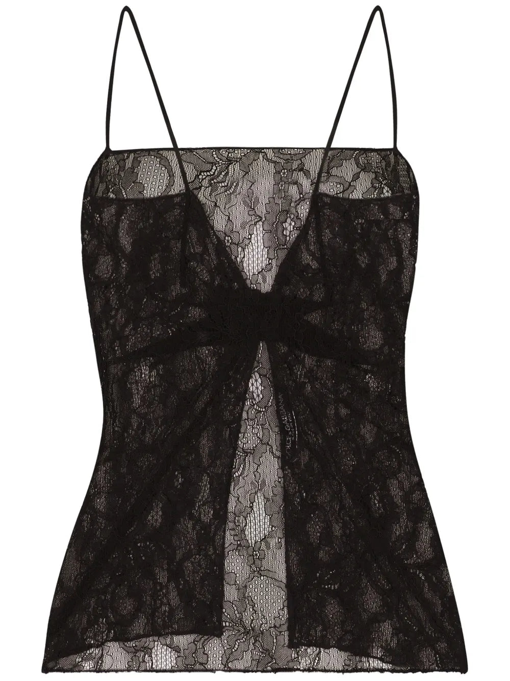 Lace-Detail Open-Back Top
