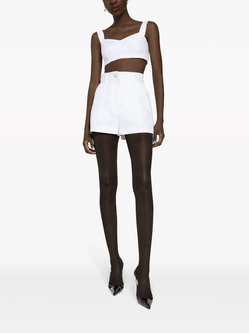 Dg Jacquard Cropped Top