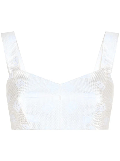 Dg Jacquard Cropped Top