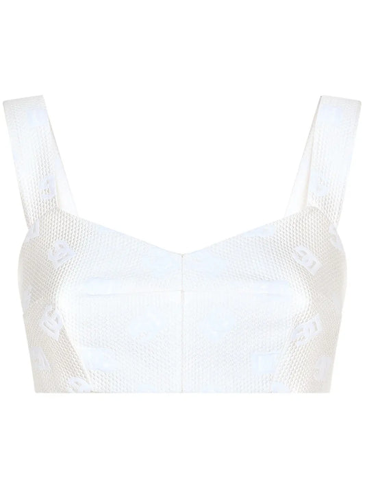 Dg Jacquard Cropped Top