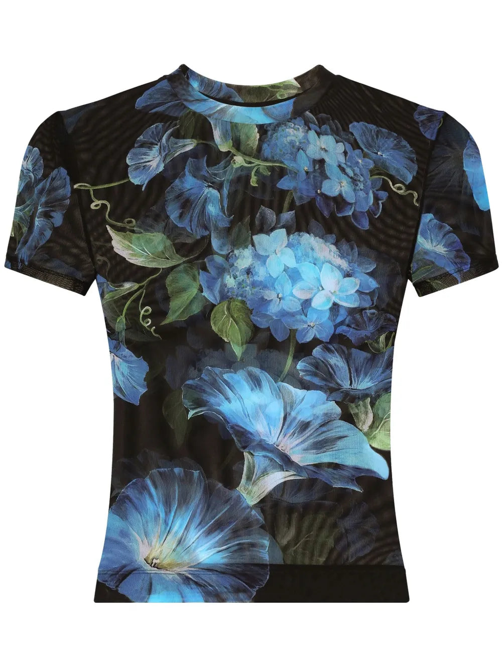 Floral-Print Sheer Top