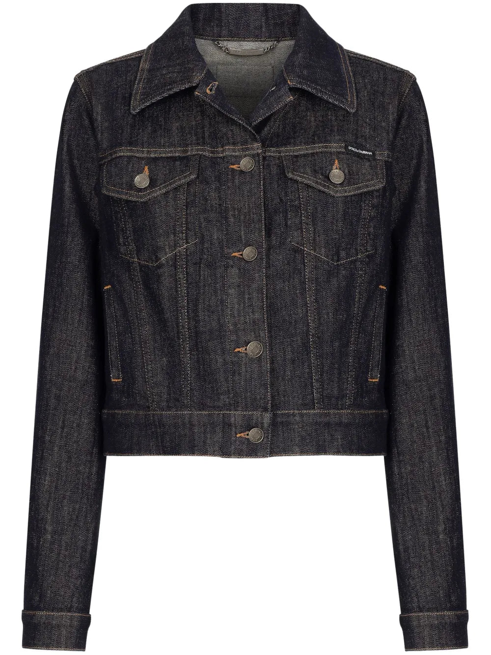 Logo-Appliqué Cotton-Blend Denim Jacket
