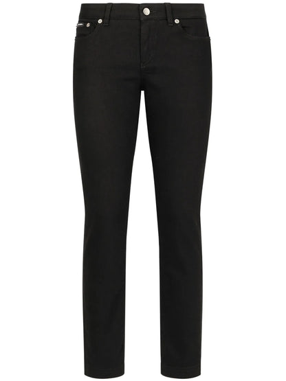 Low-Rise Cotton-Blend Skinny Jeans