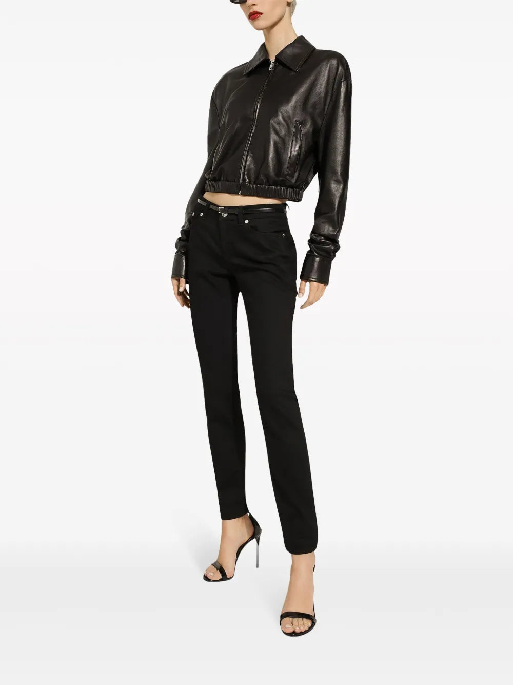 Low-Rise Cotton-Blend Skinny Jeans