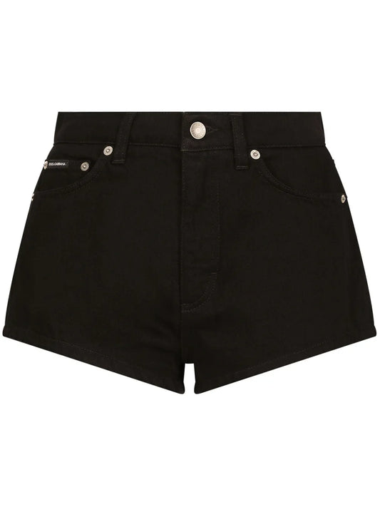 Logo-Patch Denim Shorts