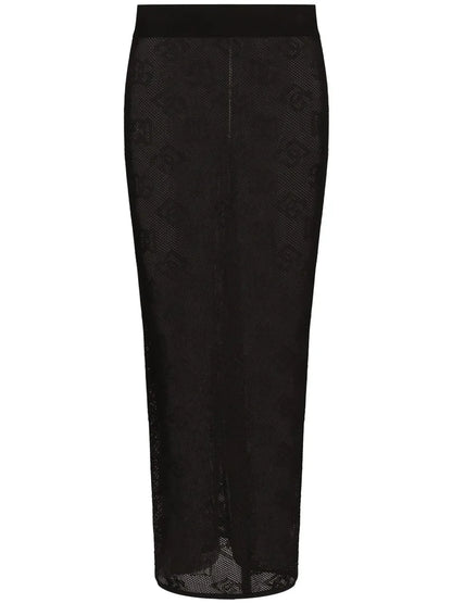 Dg-Jacquard Midi Skirt