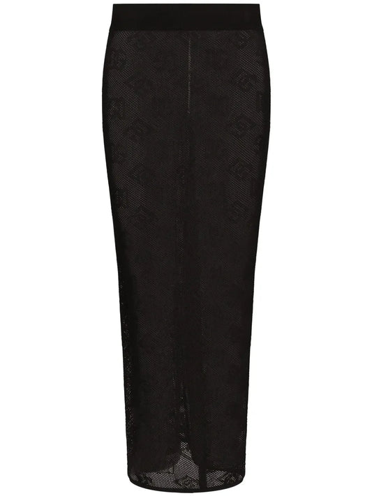 Dg-Jacquard Midi Skirt