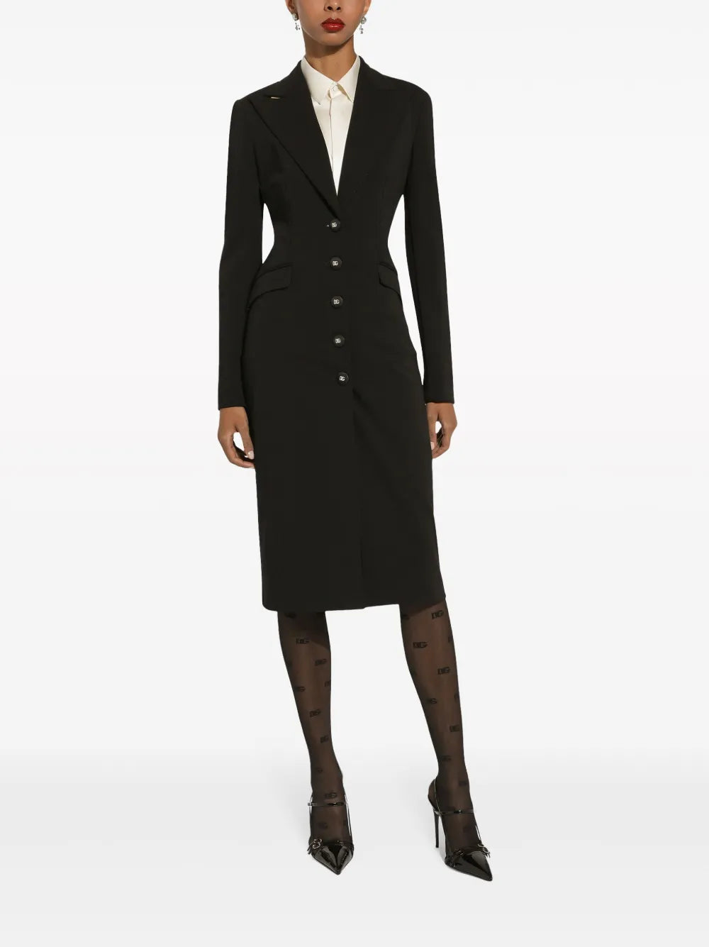 Bib-Detailed Silk Shirt