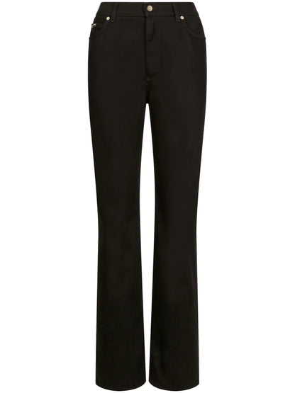 Logo-Patch Wide-Leg Jeans