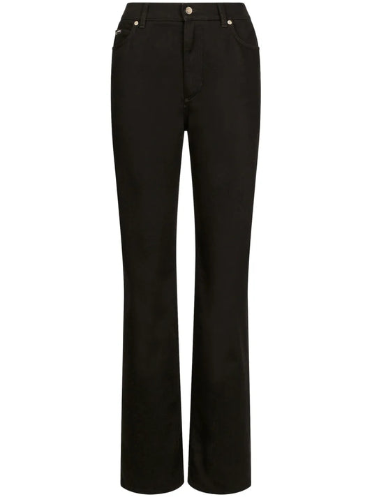 Logo-Patch Wide-Leg Jeans