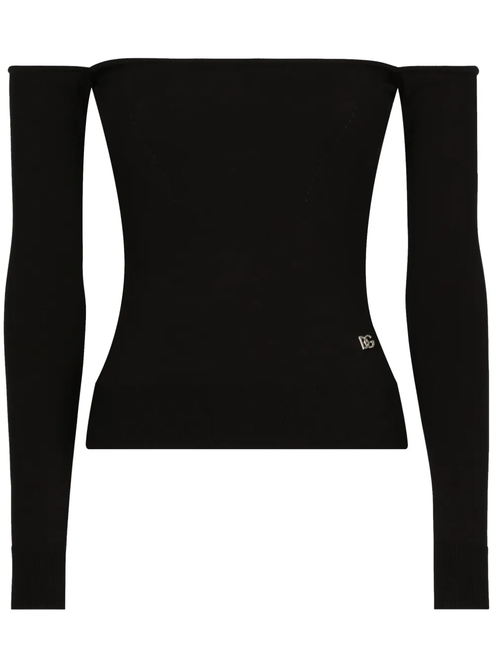 Logo-Plaque Off-Shoulder Top