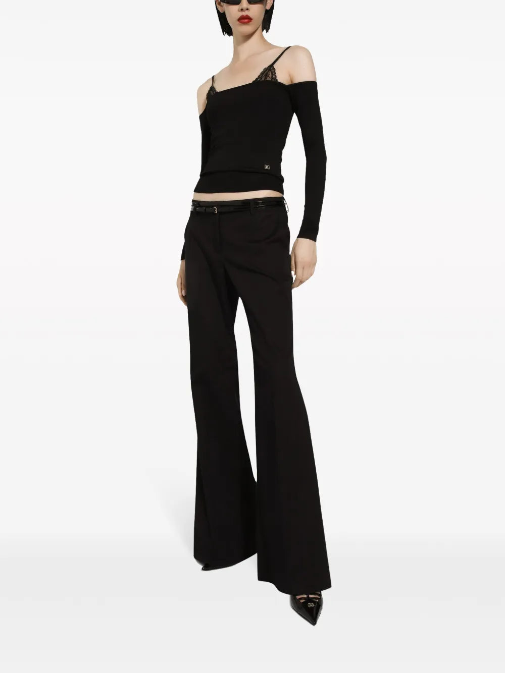 Logo-Plaque Off-Shoulder Top