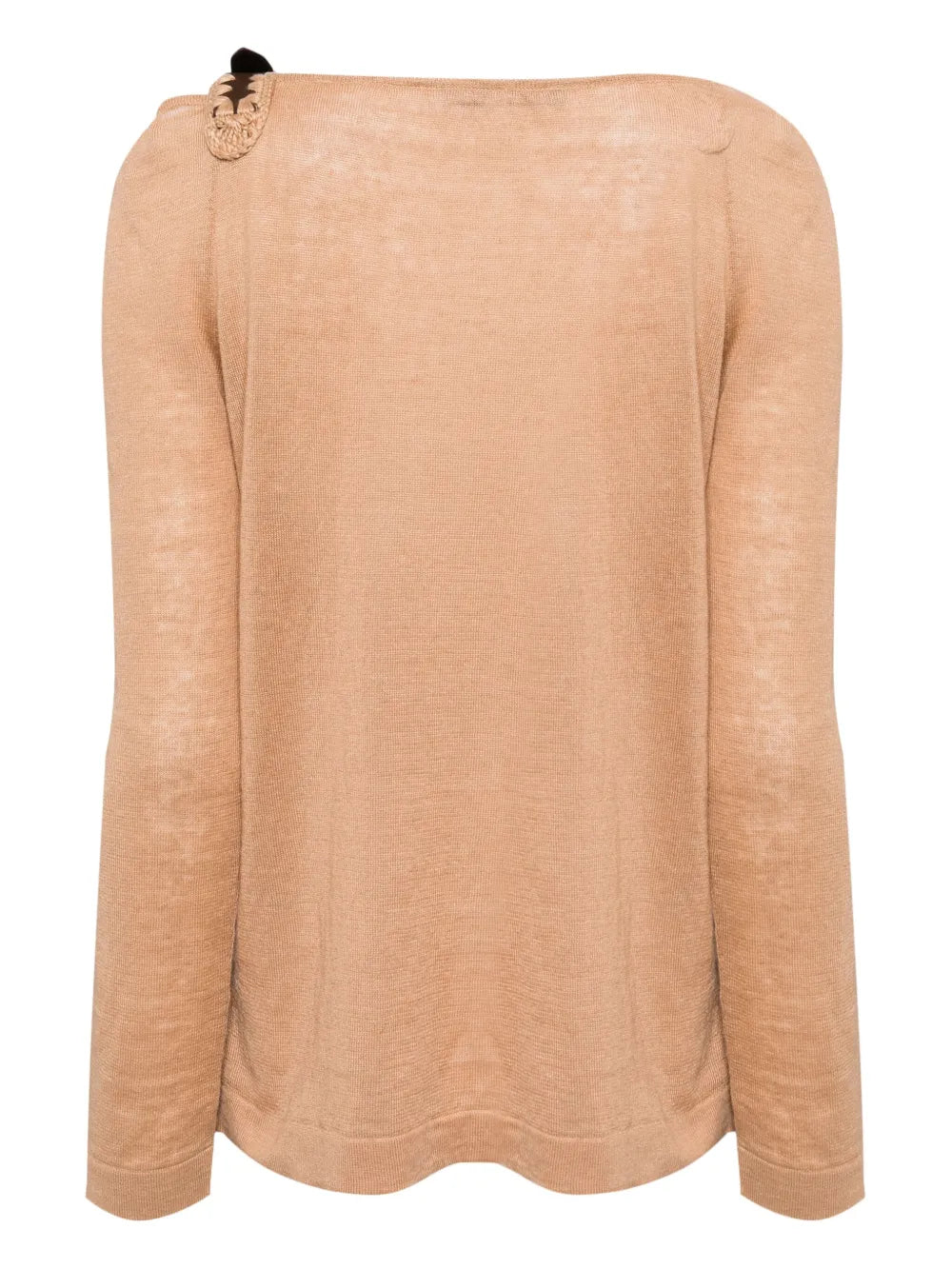 Buckle-Detail Linen Top