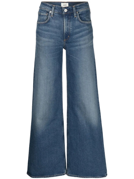 Loli Logo-Patch Wide-Leg Jeans