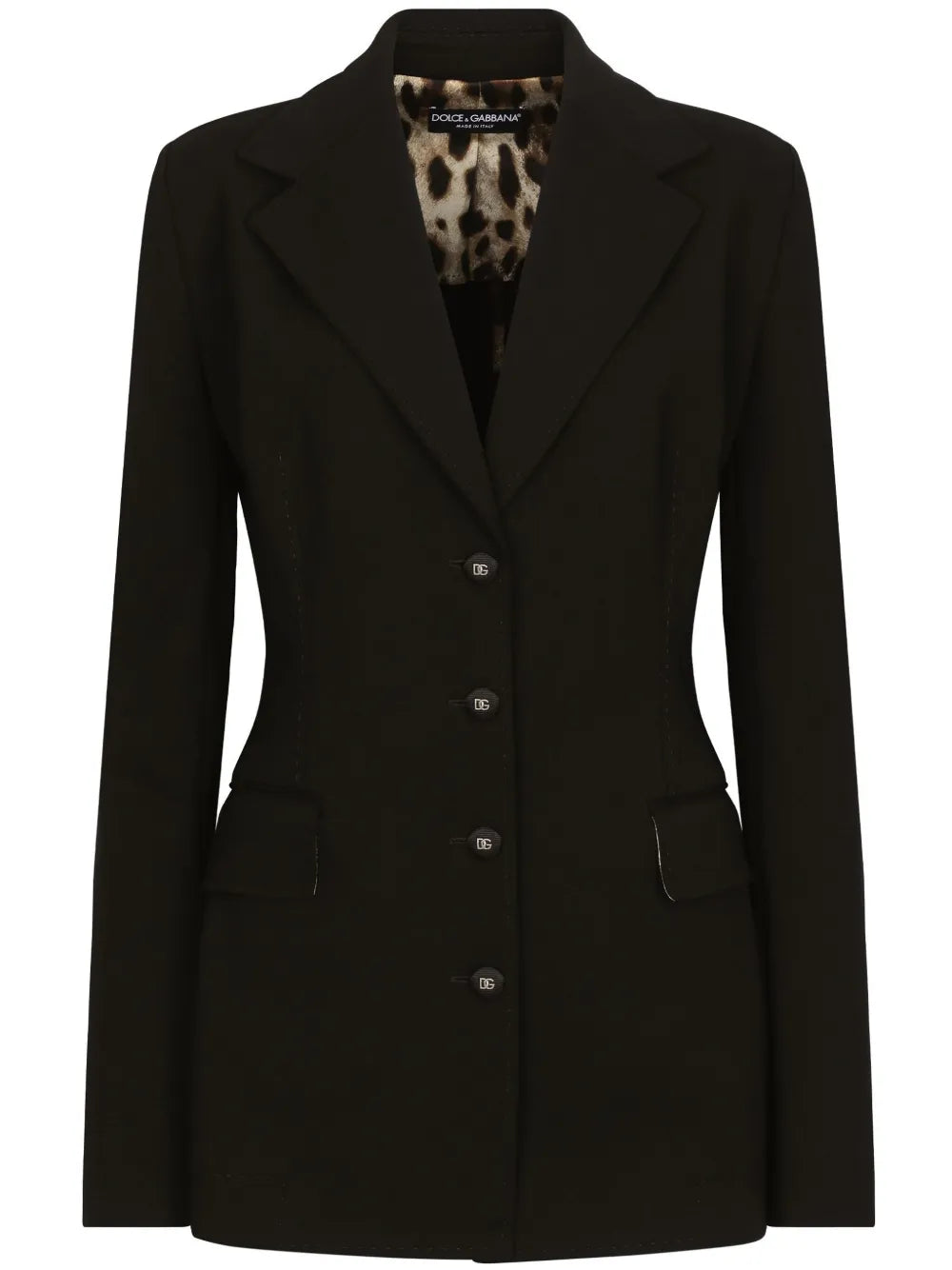 Single-Breasted Fitted-Waistline Blazer