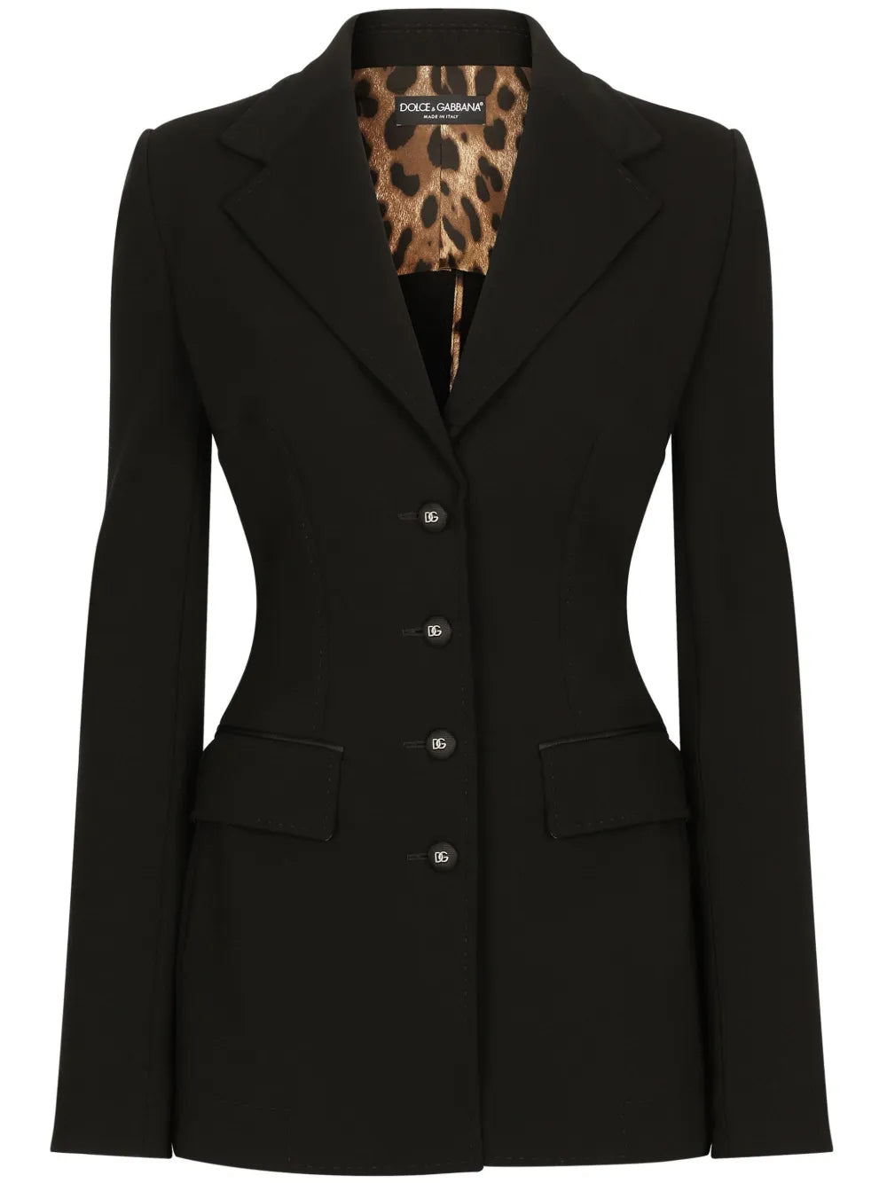 Single-Breasted Fitted-Waistline Blazer