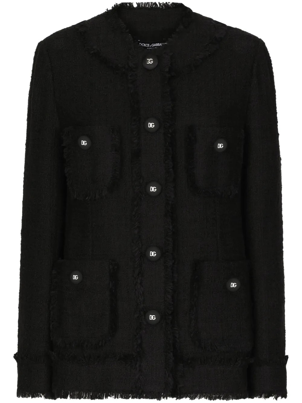 Single-Breasted Tweed Jacket