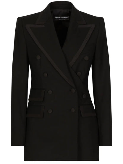 Twill Double-Breasted Blazer