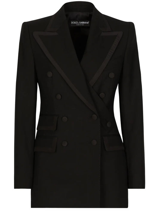 Twill Double-Breasted Blazer