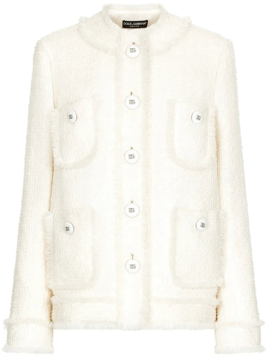 Round-Neck Tweed Jacket