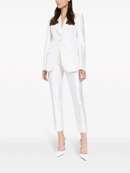 Turlington Single-Breasted Silk Blazer