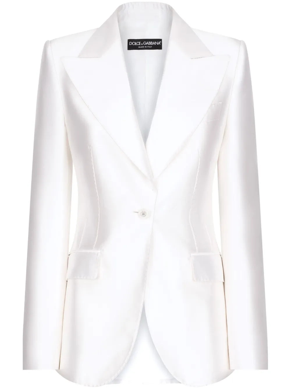 Turlington Single-Breasted Silk Blazer
