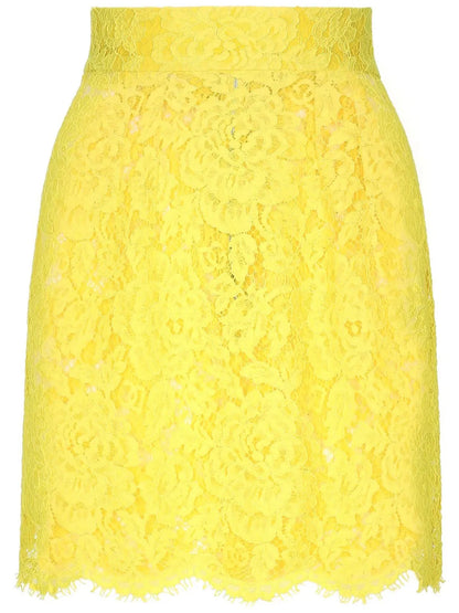 Floral Lace Miniskirt