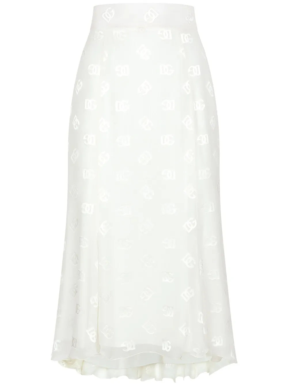 Dg Logo Godet Skirt