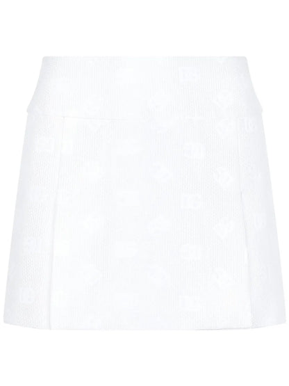 Dg Logo-Jacquard Miniskirt