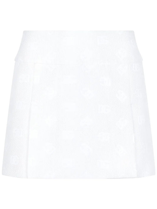 Dg Logo-Jacquard Miniskirt