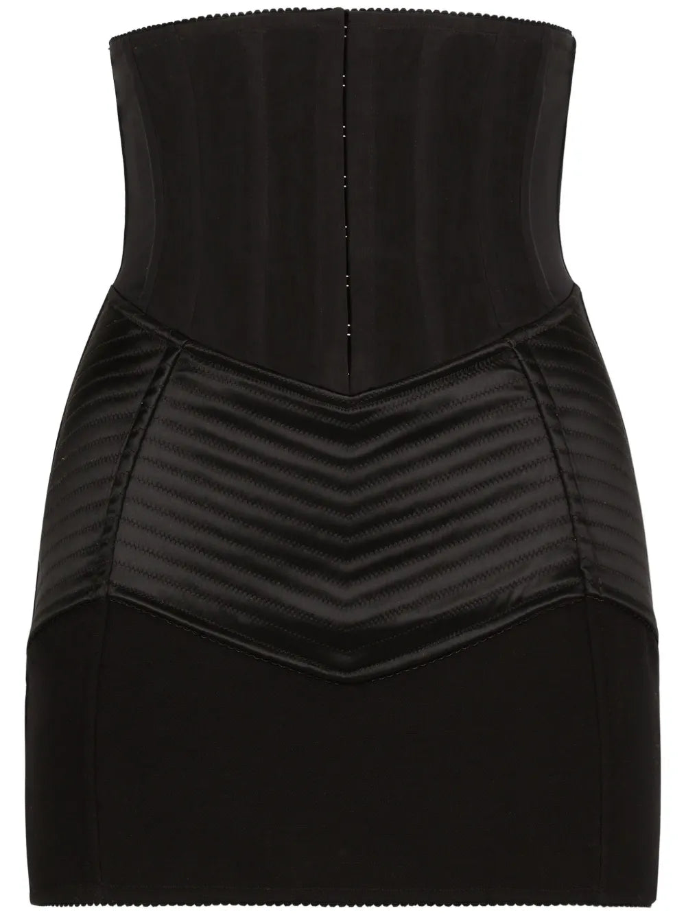 Bustier-Waist Ruched Miniskirt
