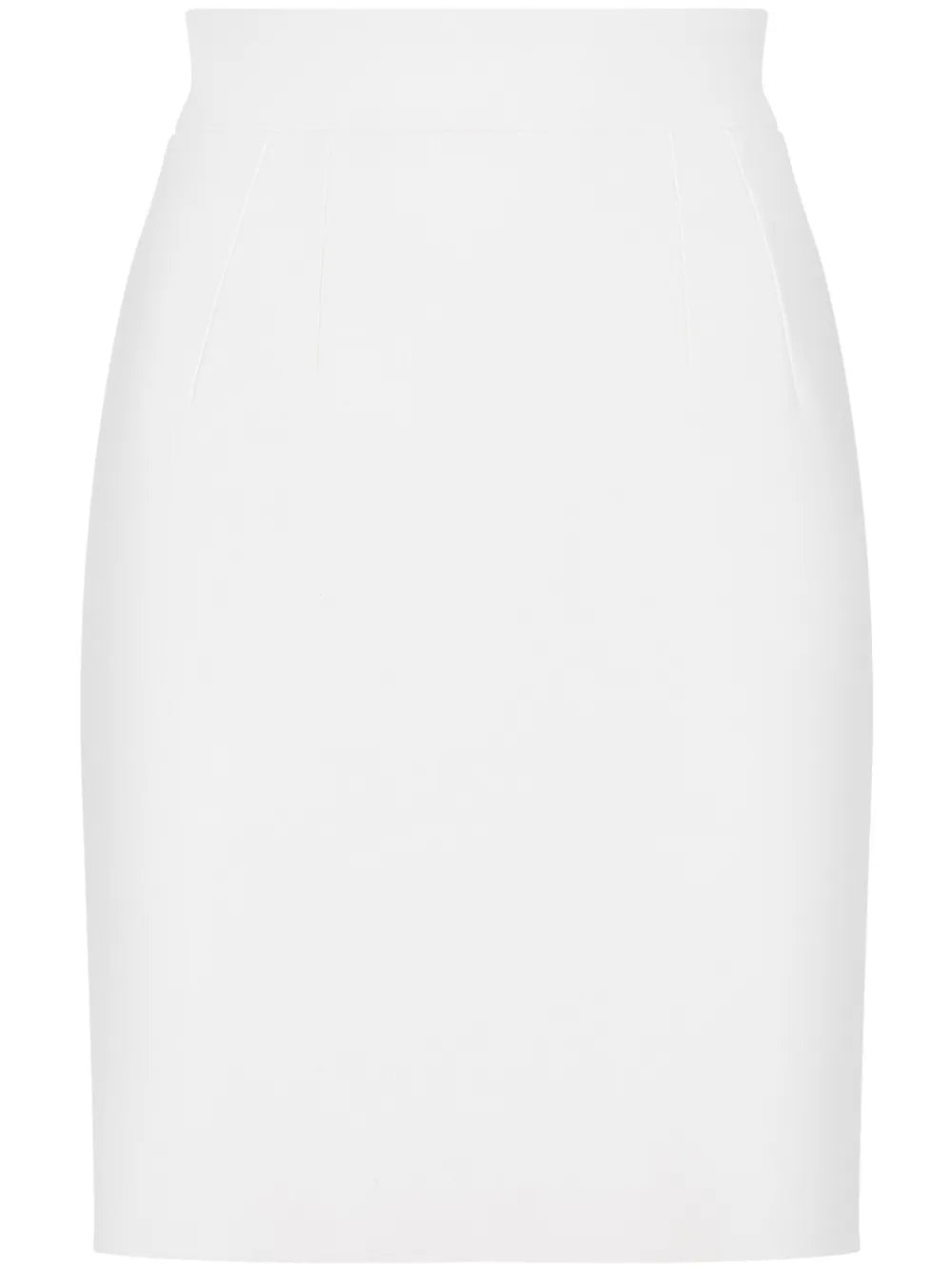 Virgin-Wool Straight Miniskirt