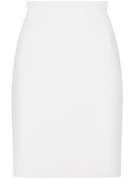 Virgin-Wool Straight Miniskirt