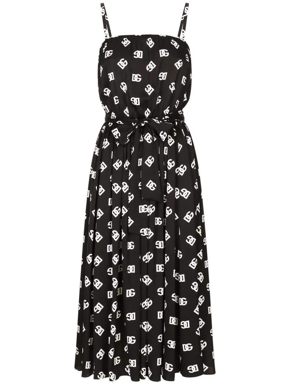 Dg-Print Pleated Dress