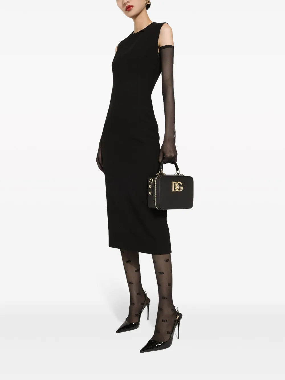 Round-Neck Sleeveless Midi Dress