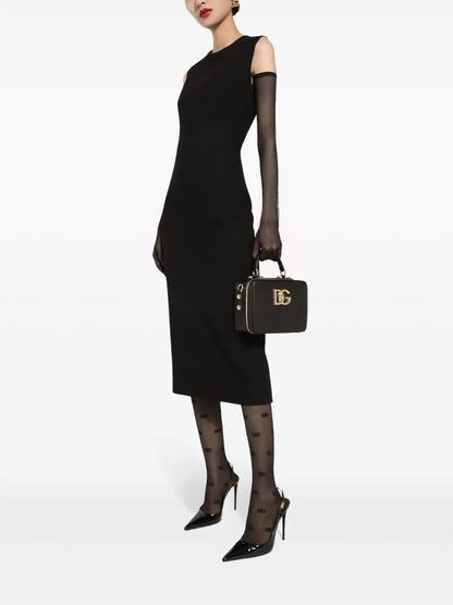 Round-Neck Sleeveless Midi Dress