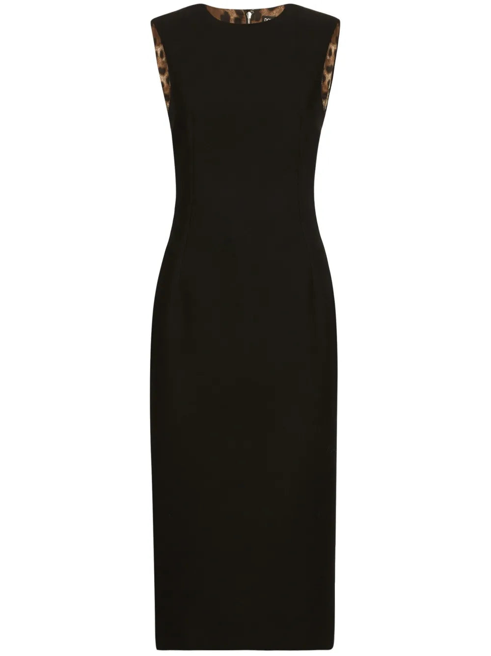 Round-Neck Sleeveless Midi Dress