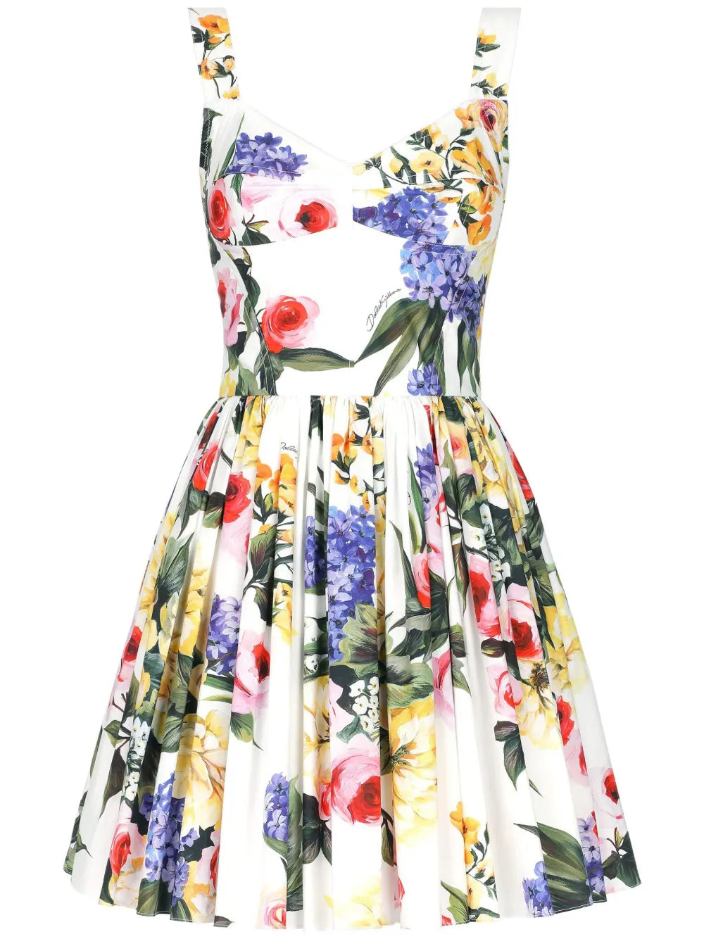 Garden-Print Bustier Minidress