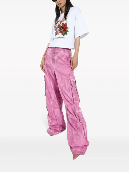 Floral-Print Cotton-Blend T-Shirt